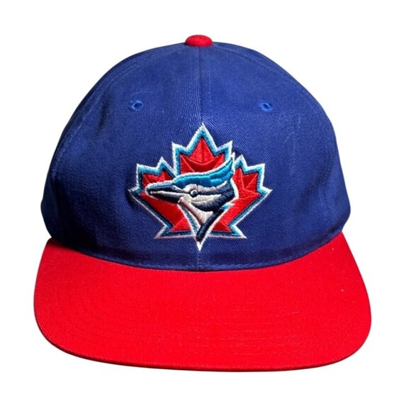 Vintage Toronto Blue Jays Hat Blue Red Snapback By Annco Professional Model MLB - Picture 1 of 8